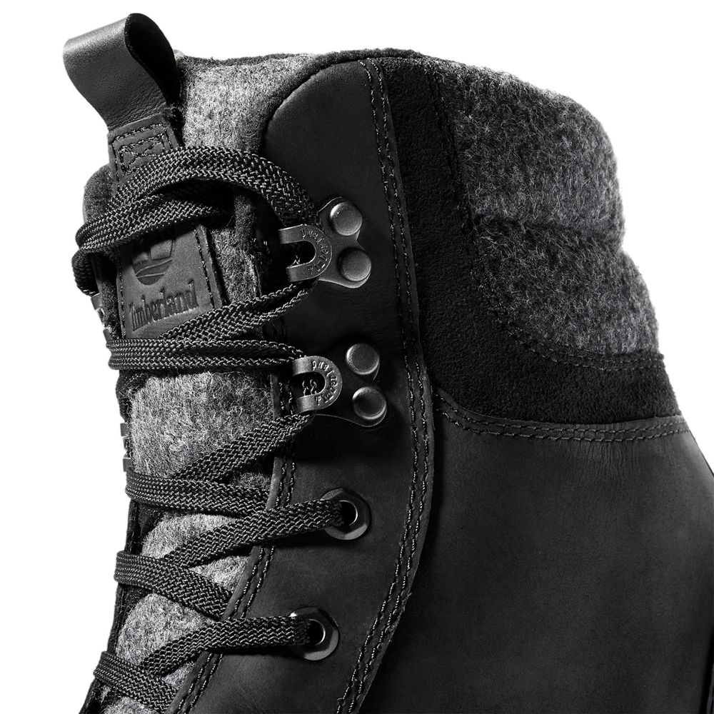 Timberland Mens Snow Boots Chillberg Mid Waterproof - Black - India RT0653924